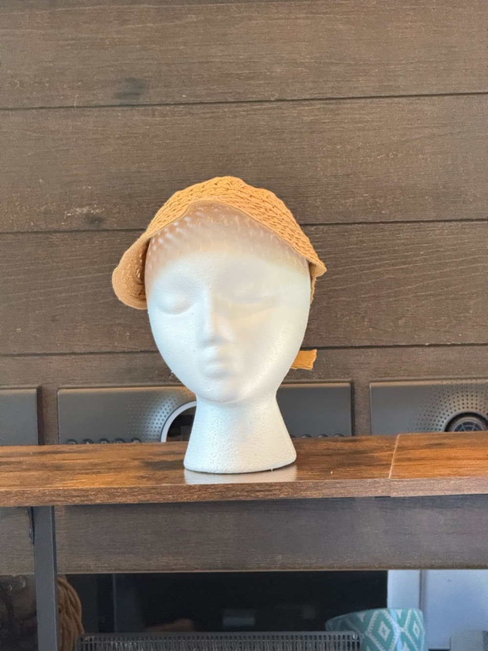 Woven Straw Sun Visor - Tan